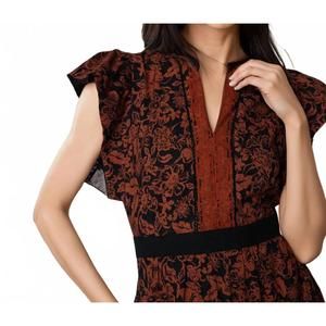 NEW LOST + WANDER marlowe midi dress in brown